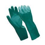 GUANTE NITRILO FLOCADO VERDE CON ISP - STEELPRO