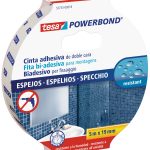 CINTA DOBLE CARA PARA ESPEJOS 5 M X 19 MM